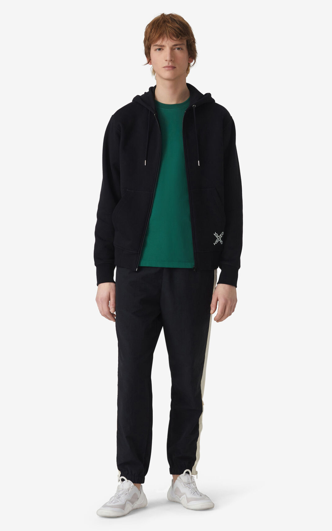 Sudaderas Con Capucha Kenzo Sport Little X zipped Hombre Negras - SKU.6528230